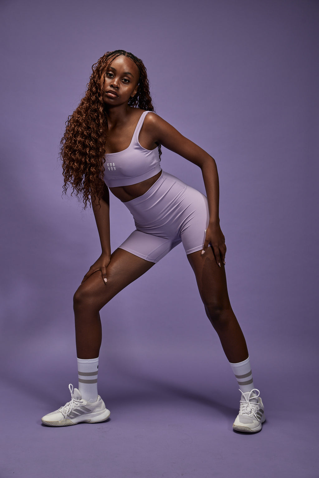Alba Shorts in Grey Purple