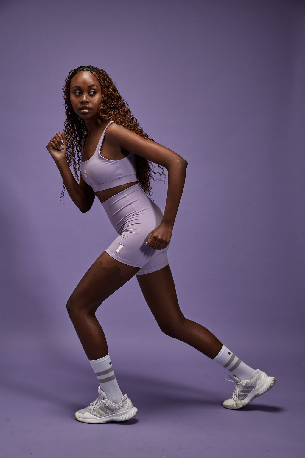 Alba Shorts in Grey Purple