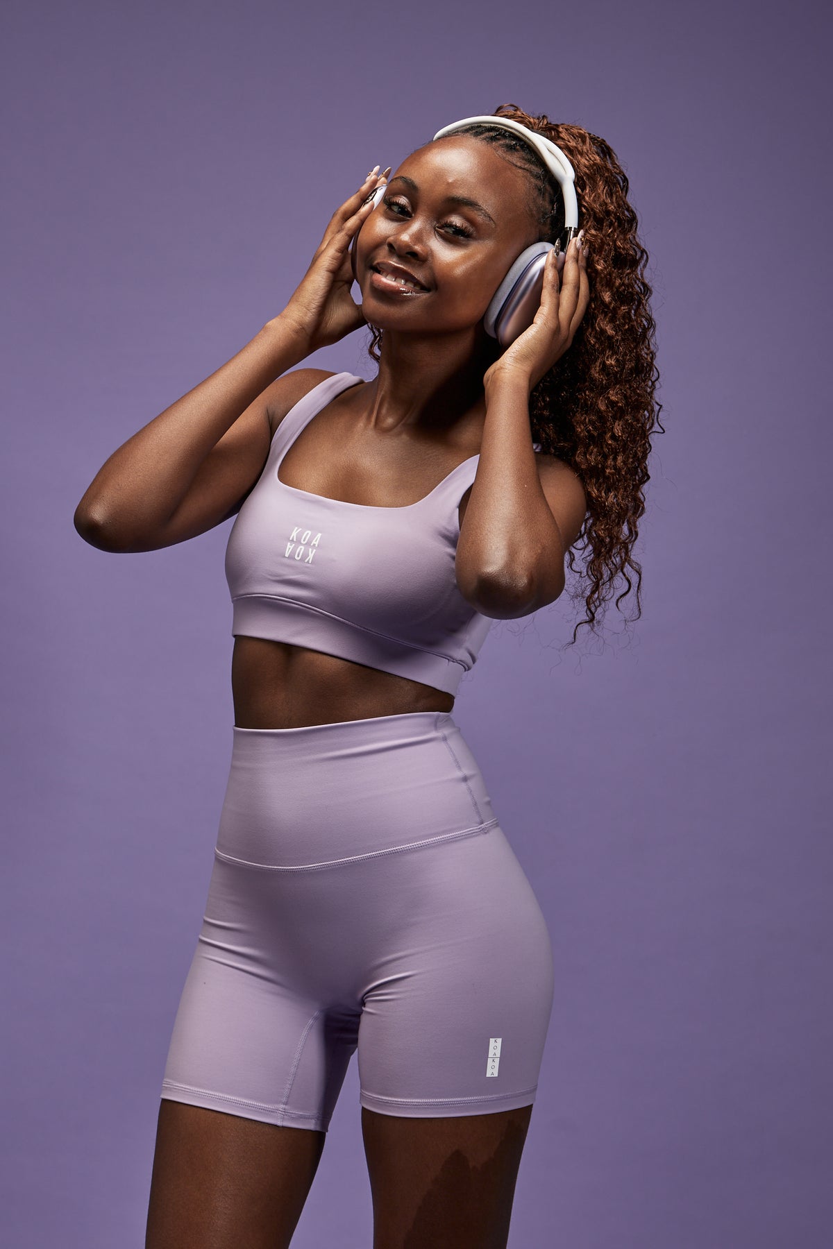 Alba Shorts in Grey Purple