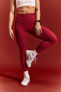 Vela Pocket Leggings - Cherry Red