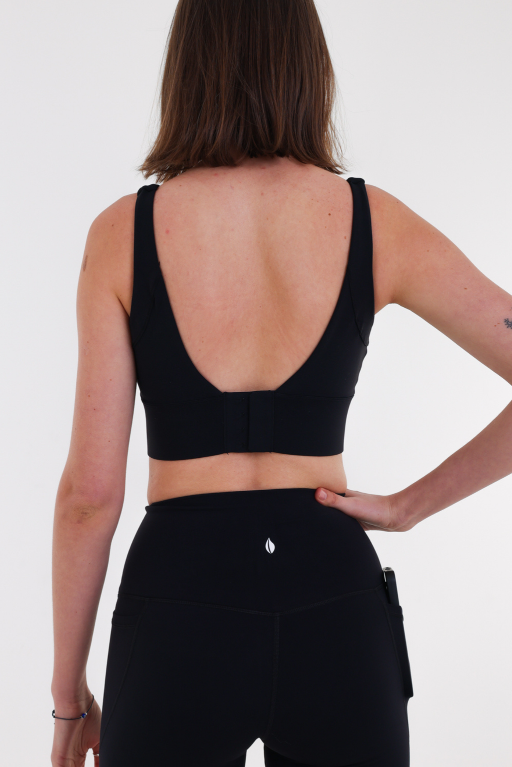 Legacy Bra - Black with White Logo
