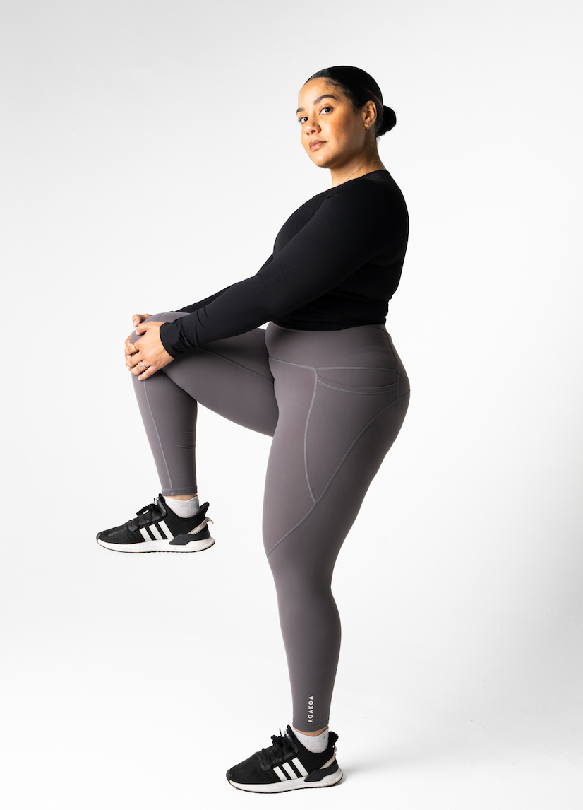 Endurance Pocket Leggings - Taupe Grey