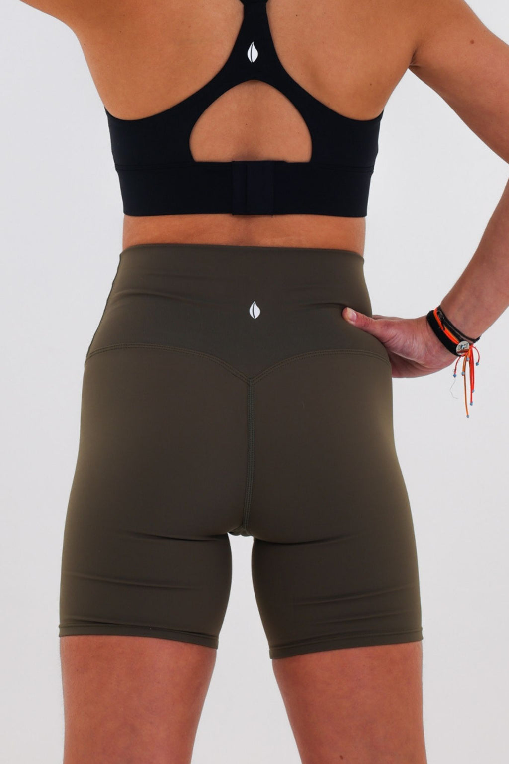 Summer Run Shorts - Olive with White Logo
