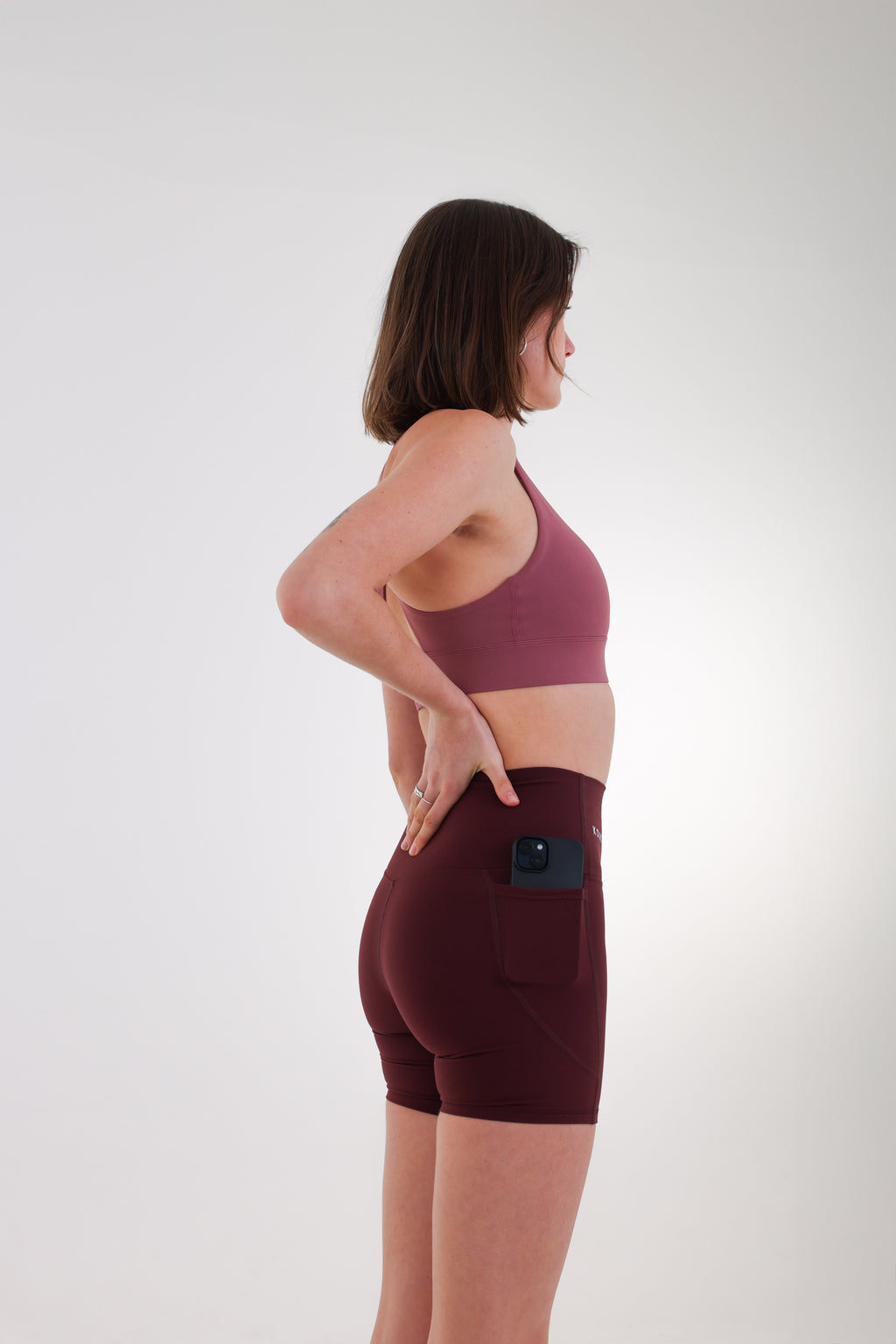 Summer Biker Pocket Shorts - Red Brown